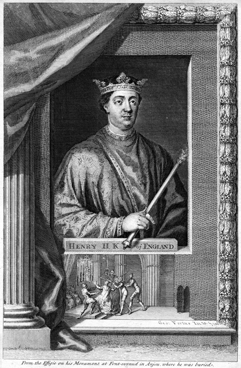 Henrik II, kung av England, 1700-talet. av George Vertue