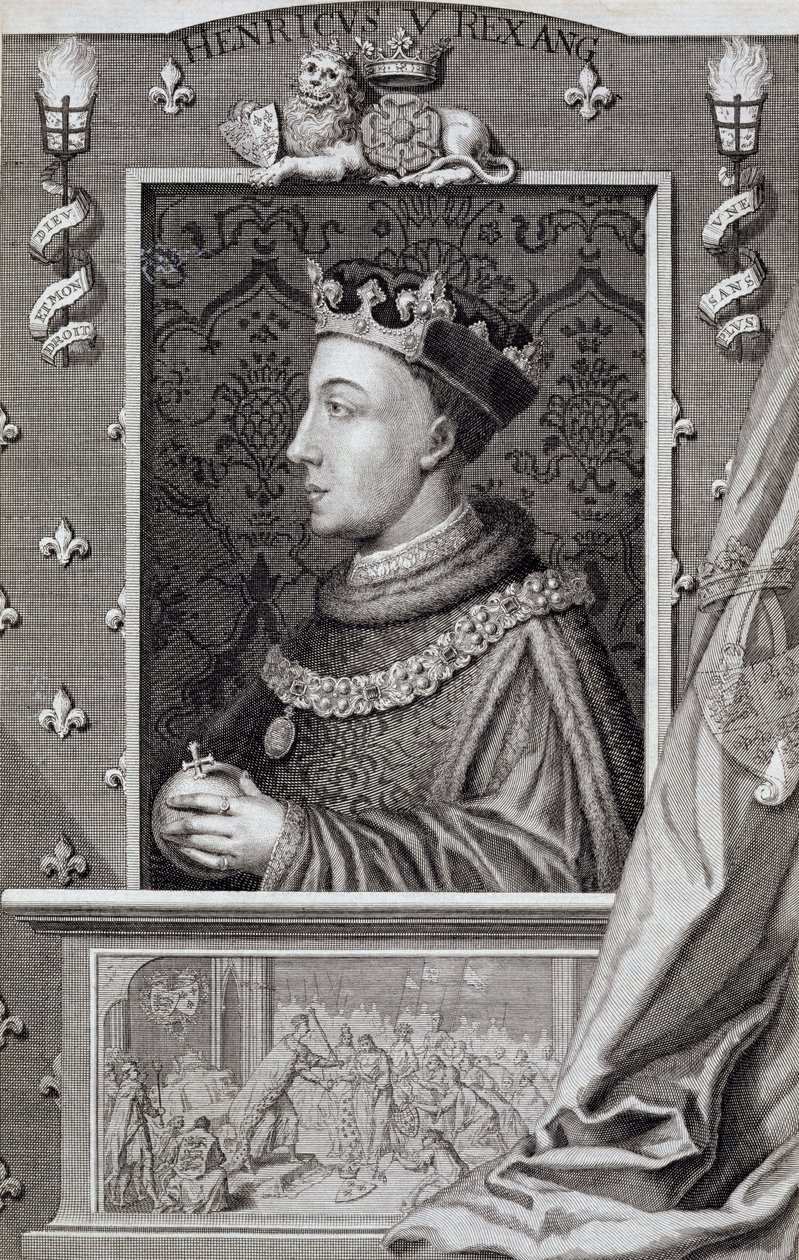 Henry V (1387-1422), efter en målning i Kensington Palace av George Vertue