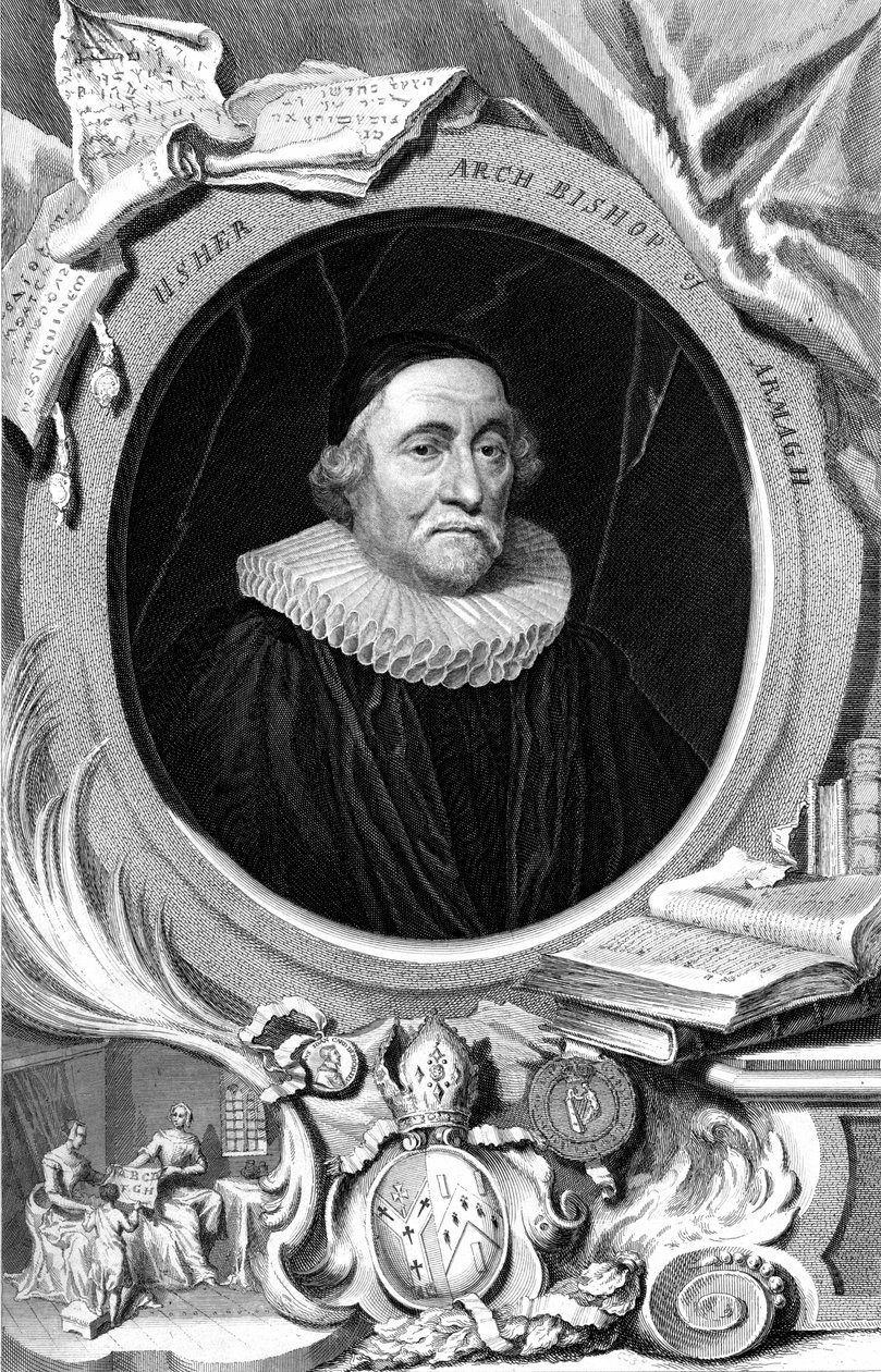 James Ussher, engelsk präst från 1600-talet och ärkebiskop av Armagh, 1700-talet av George Vertue