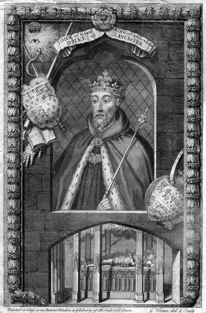 John of Gaunt, 1:e hertig av Lancaster, 1700-talet av George Vertue