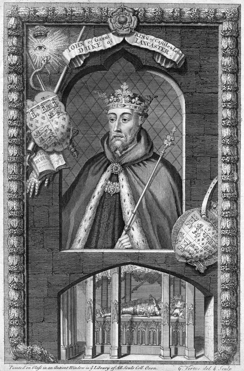 John of Gaunt, 1:e hertig av Lancaster, 1700-talet. av George Vertue