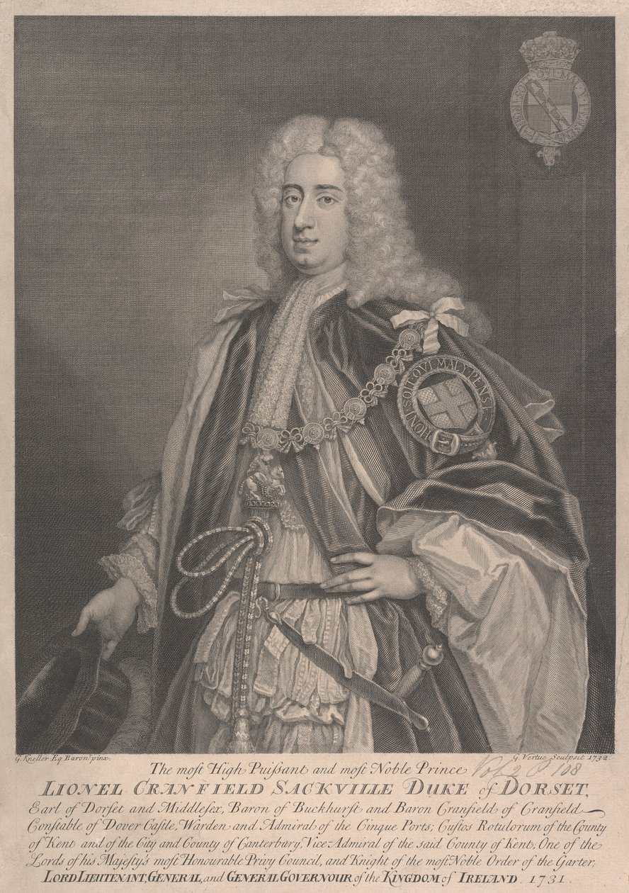 Lionel Cranfield Sackville, 1:e hertig av Dorset av George Vertue