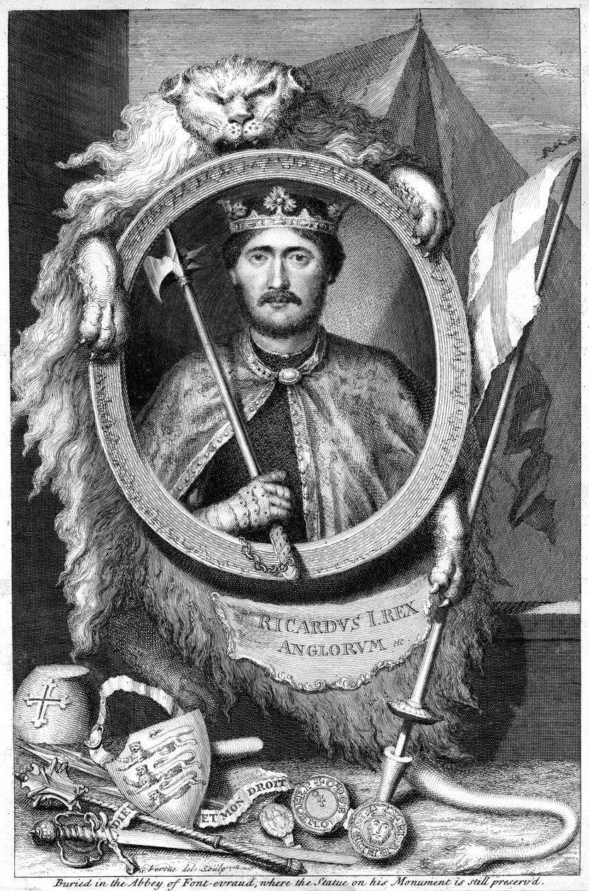 Richard I, kung av England. av George Vertue