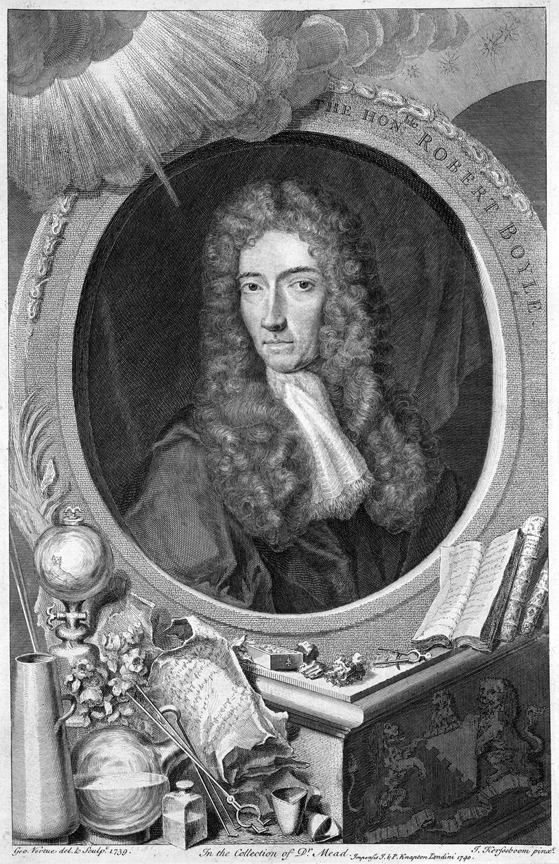 Robert Boyle, irländsk kemist och fysiker från 1600-talet, 1739. av George Vertue