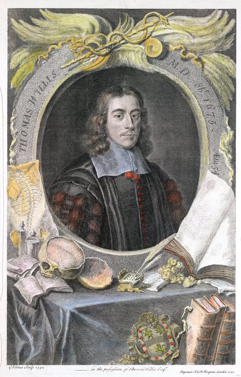 Thomas Willis, engelsk läkare från 1600-talet, 1742 av George Vertue