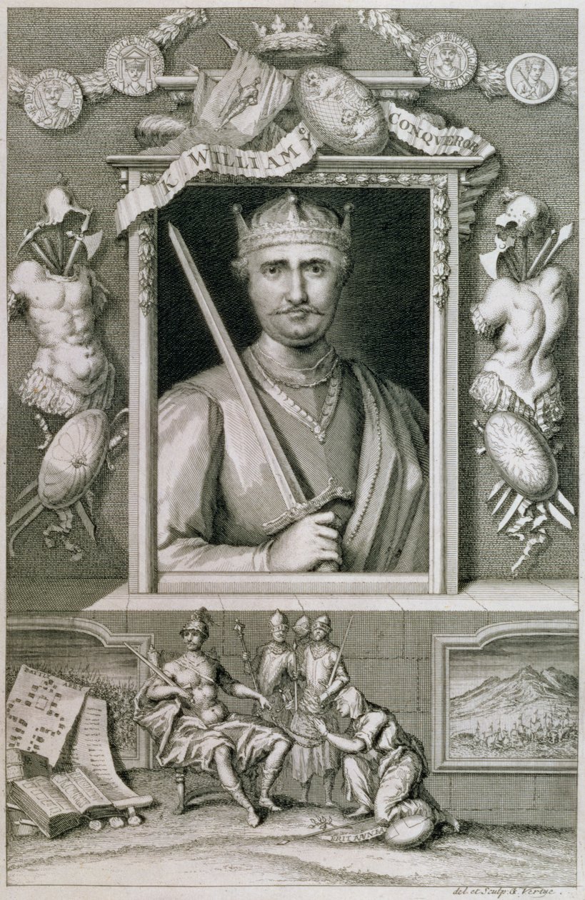 Vilhelm I Erövraren (1027-87) kung av England från 1066, graverad av konstnären (gravyr) av George Vertue