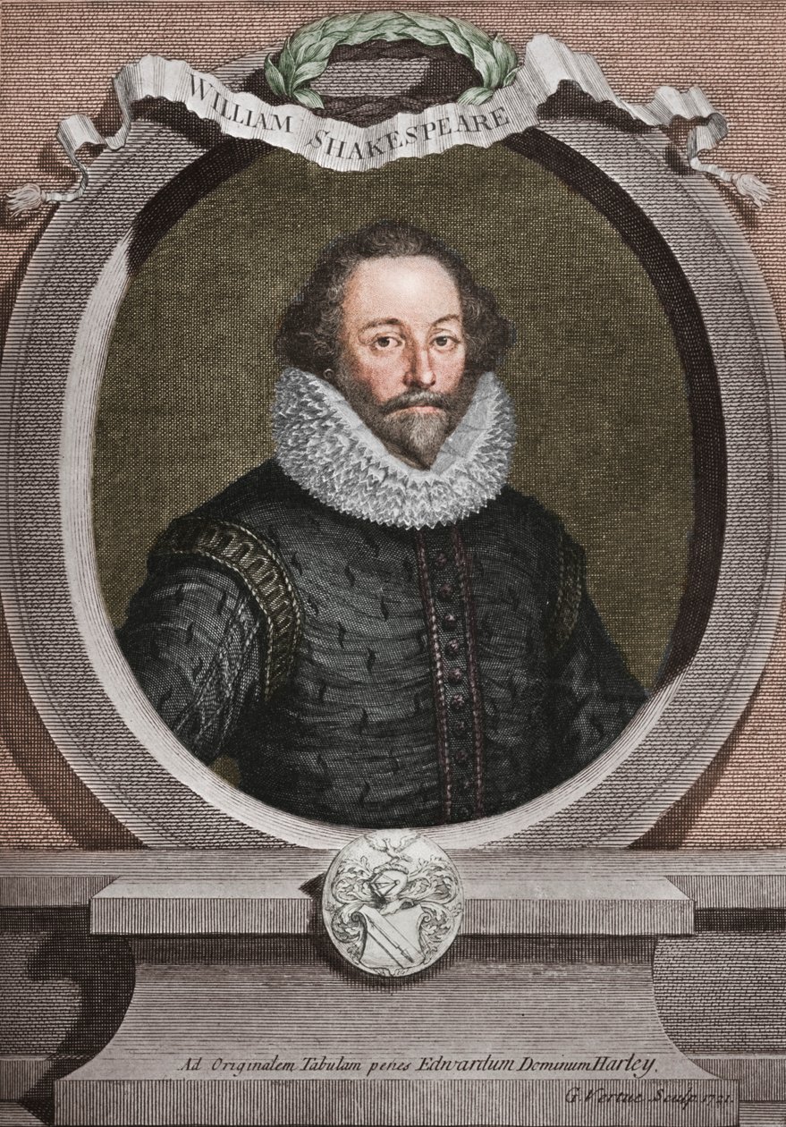 William Shakespeare 1564-1616, engelsk poet och dramatiker, 1721, 1913 av George Vertue