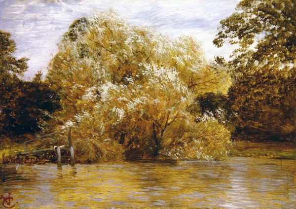 Before the Storm, Abingdon (olja på panel) av George Vicat Cole