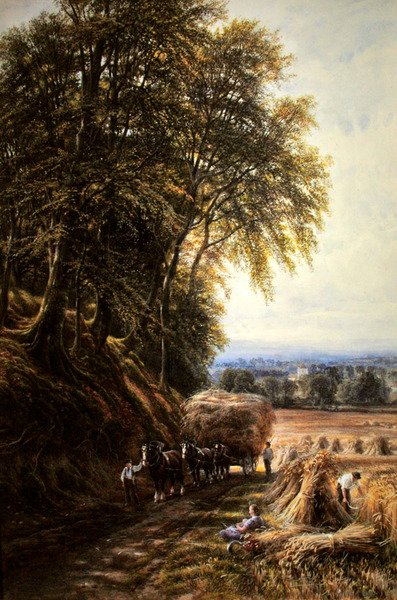 Harvest Time (akvarell & kroppsfärg på papper) av George Vicat Cole