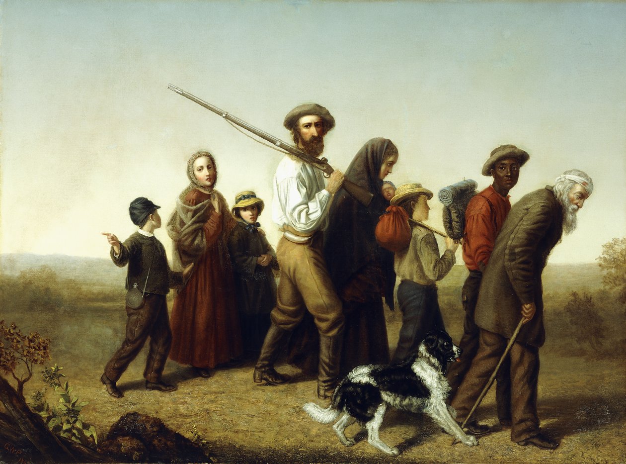 Fackliga flyktingar, 1865 av George W. Pettit