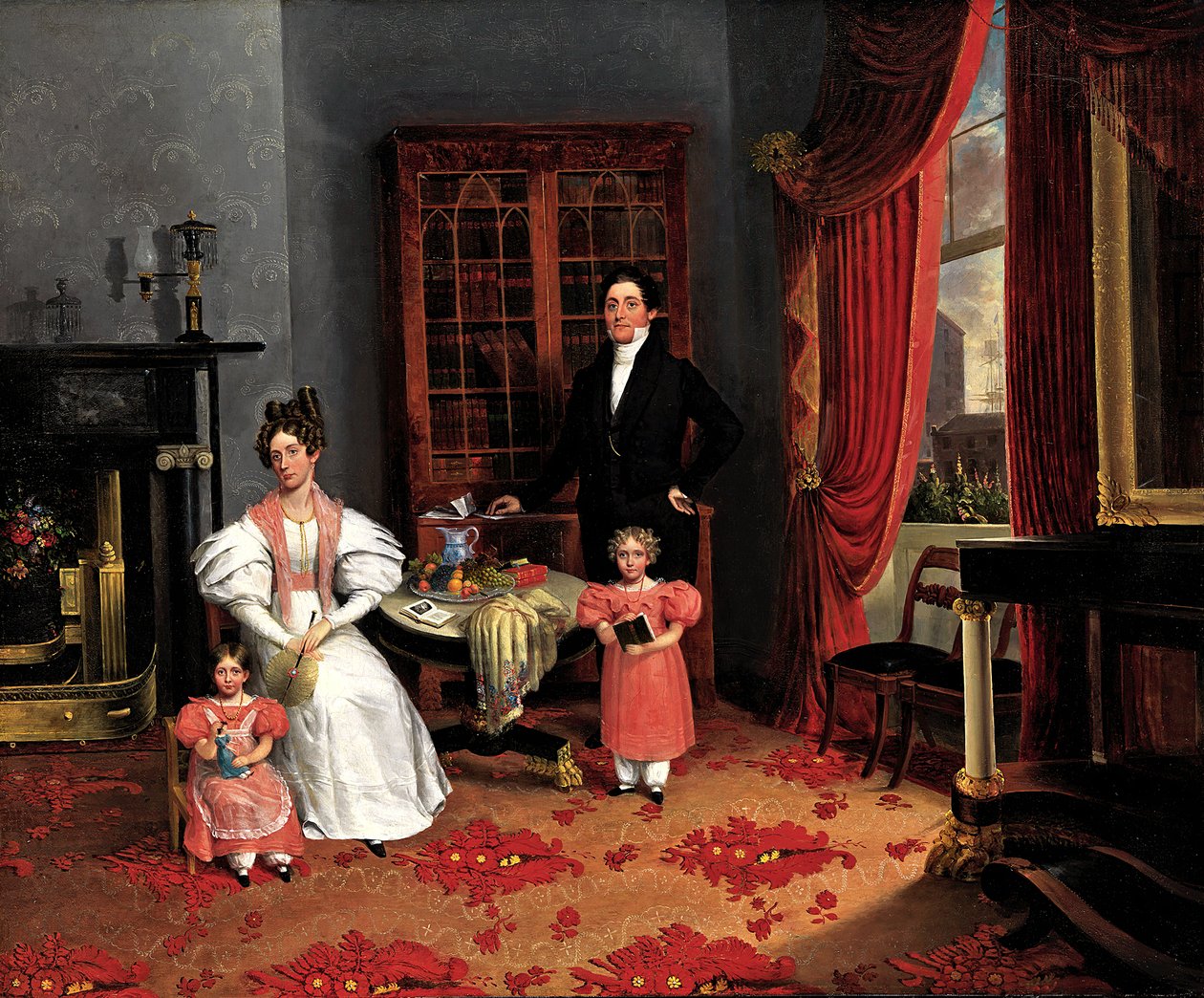 Familjen till John Q. Aymar, ca. 1833. av George W Twibill