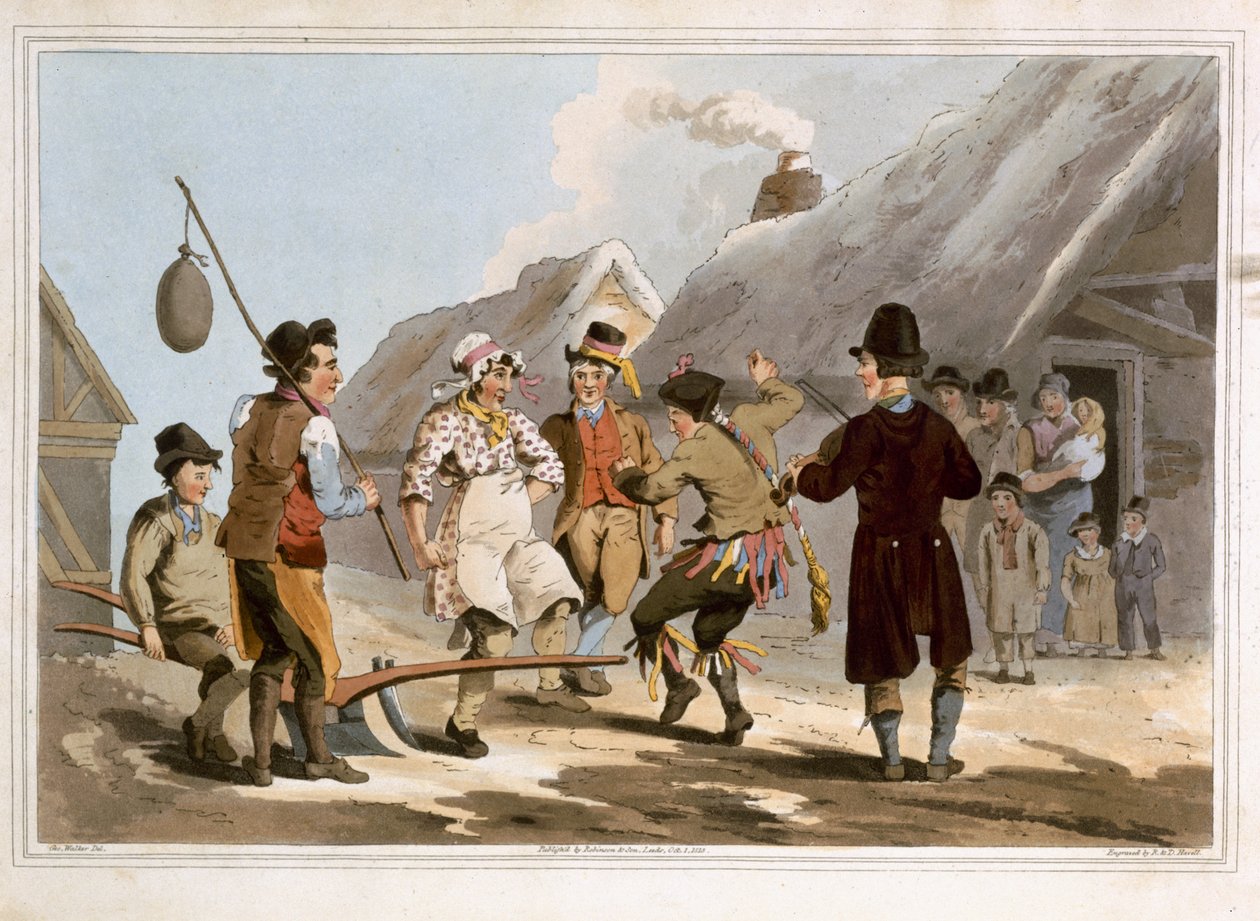The Fool Plough, graverad av Robert Havell den äldre, publicerad 1814 av Robinson and Son, Leeds av George Walker