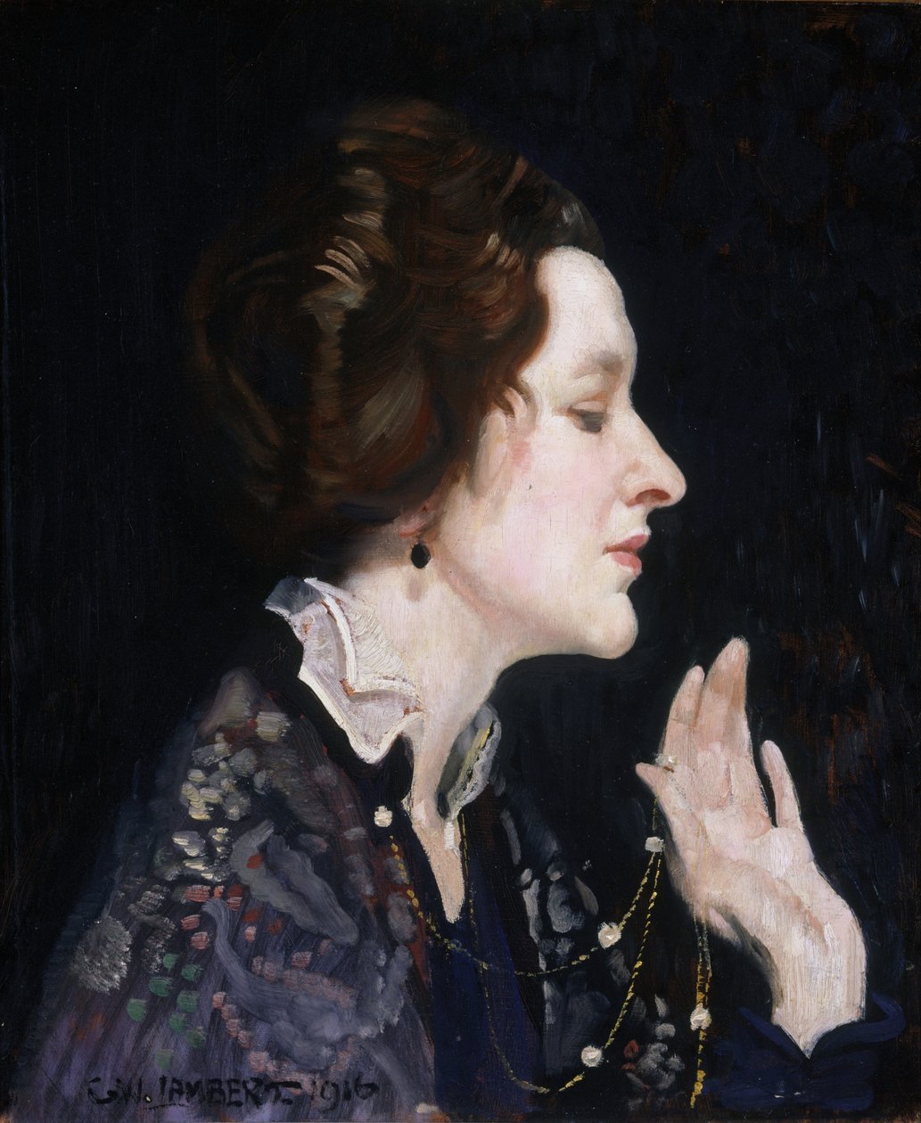 Porträtt av en dam (Thea Proctor) av George Washington Lambert