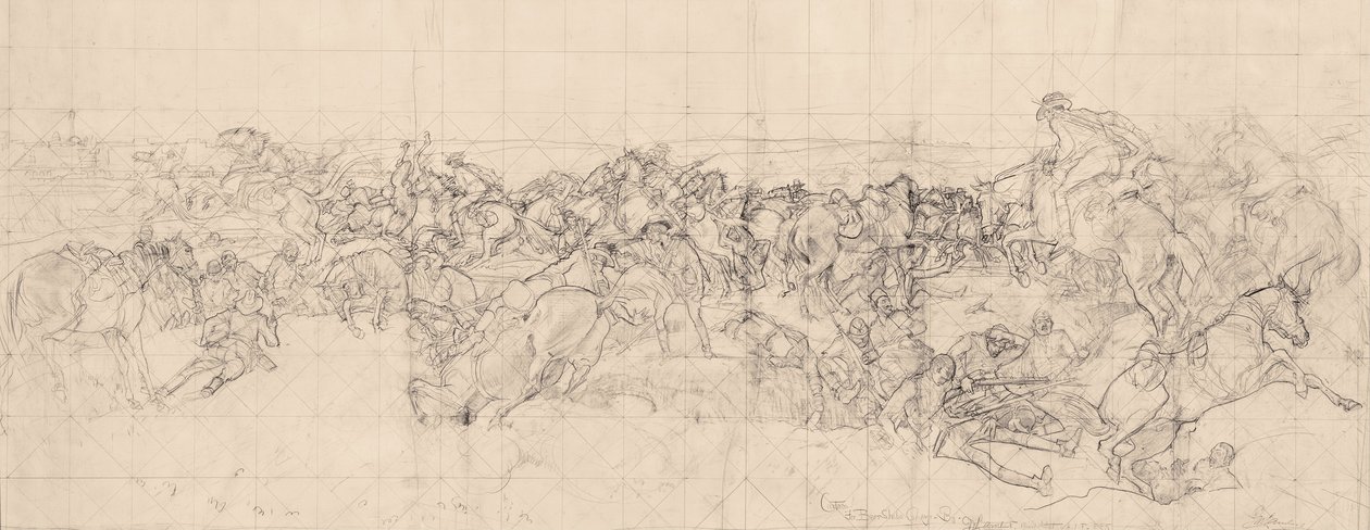 Den 4:e lätta hästbrigadens anfall vid Beersheba av George Washington Lambert