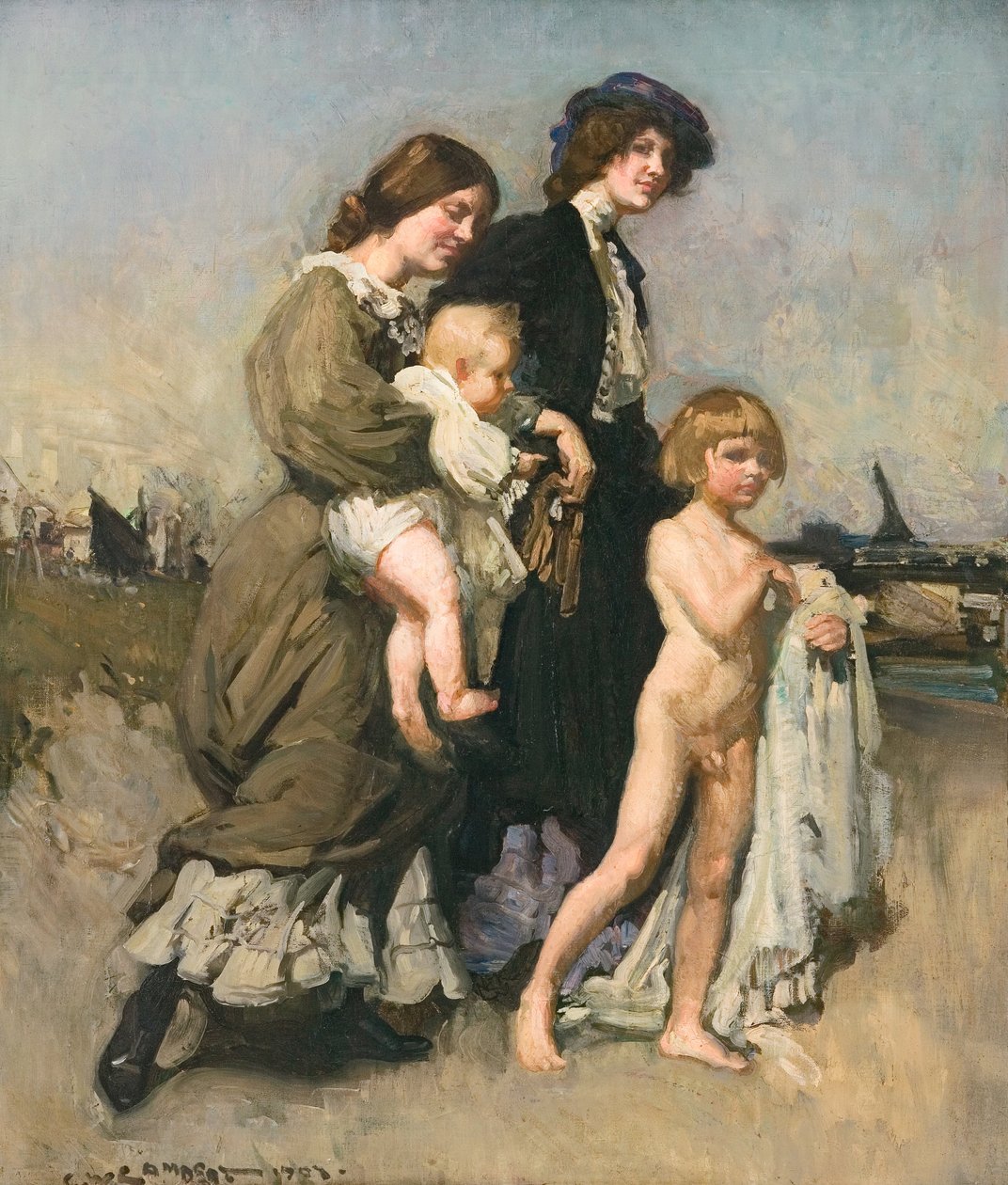 Semestergruppen (badgästerna) av George Washington Lambert