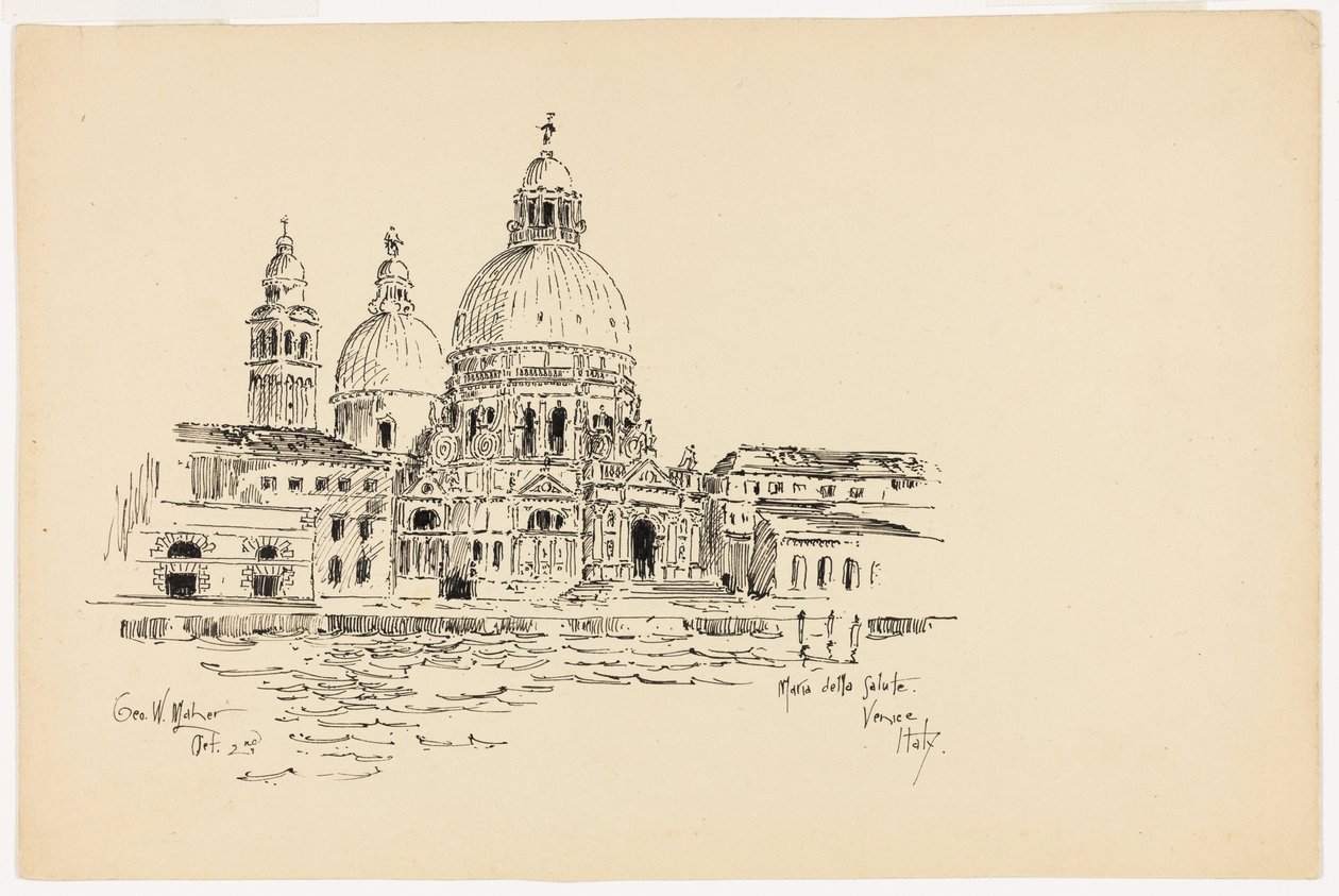 Sta. Maria della Salute, Venedig, Italien, Reseskiss av George Washington Maher