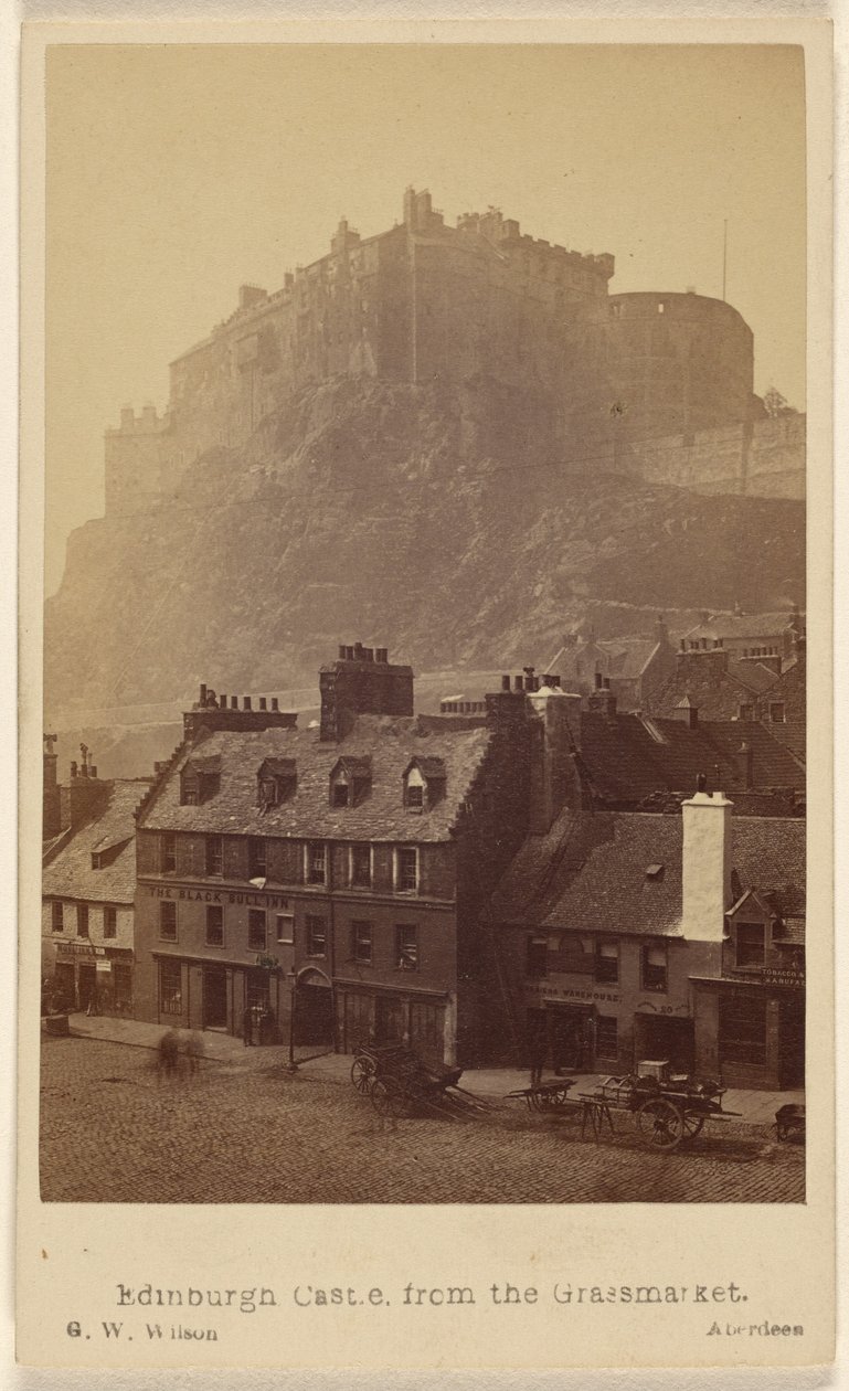Edinburgh Castle från Grassmarket av George Washington Wilson