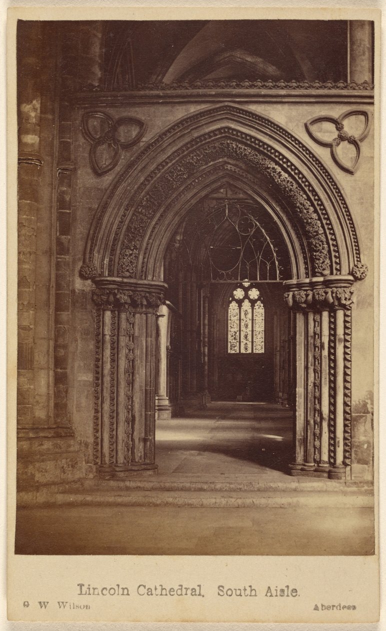 Lincolns katedral, södra sidoskeppet av George Washington Wilson