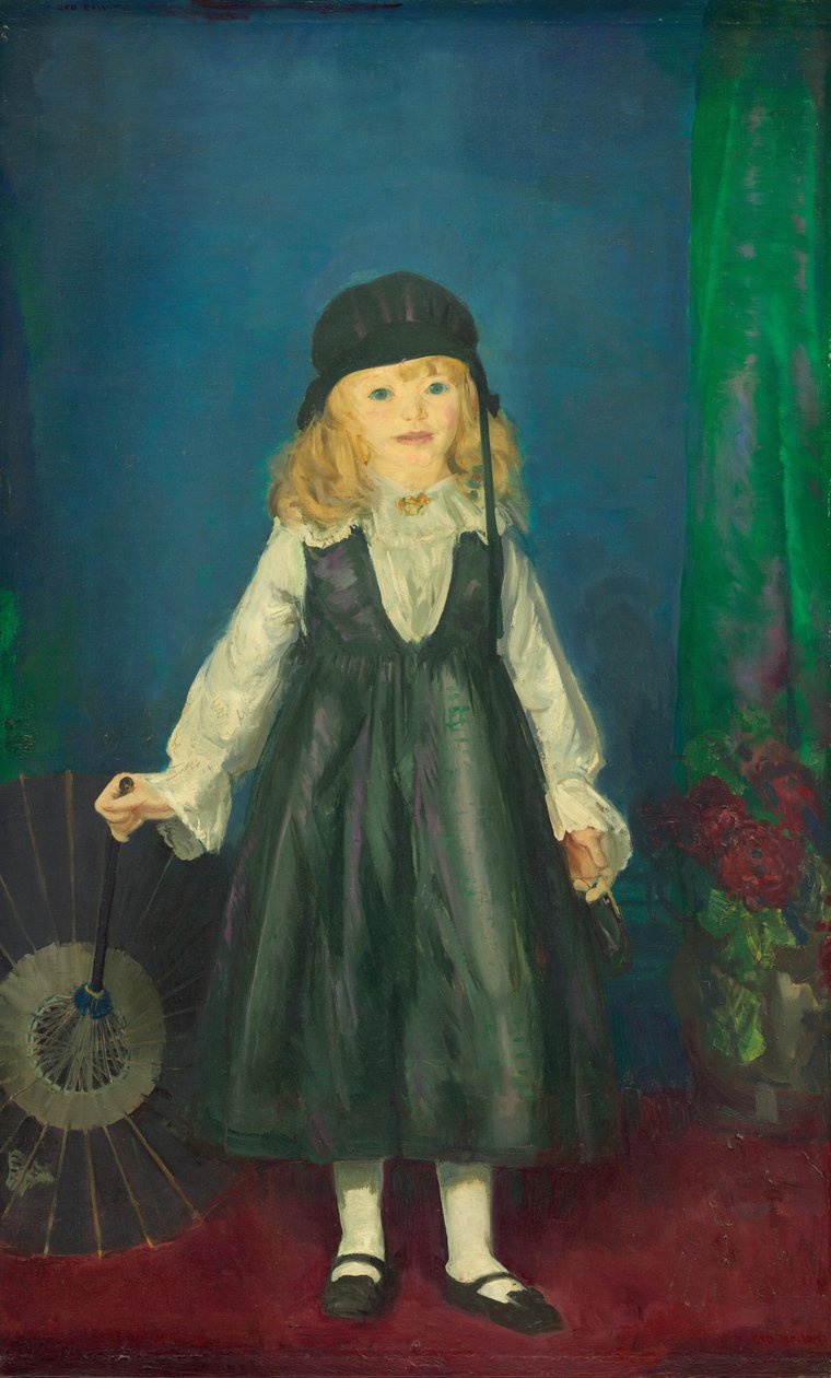 Anne med ett japanskt parasoll av George Wesley Bellows