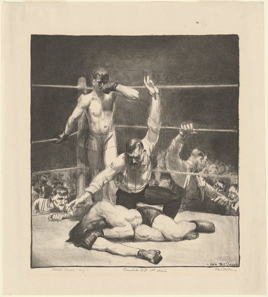 Uträknat, första stenen, 1921. av George Wesley Bellows