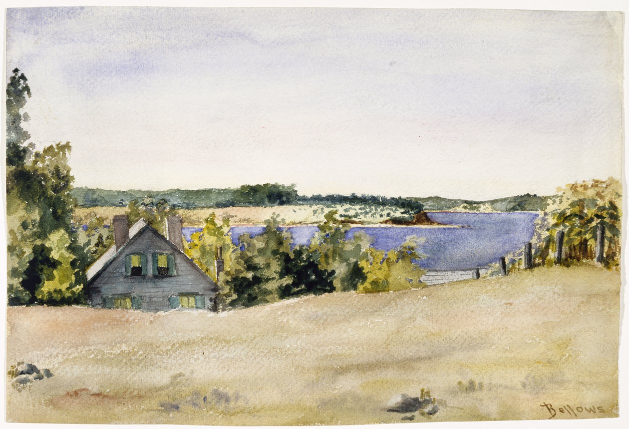 Gardiners Bay från Sag Harbor, 1899 (akvarell på papper) av George Wesley Bellows