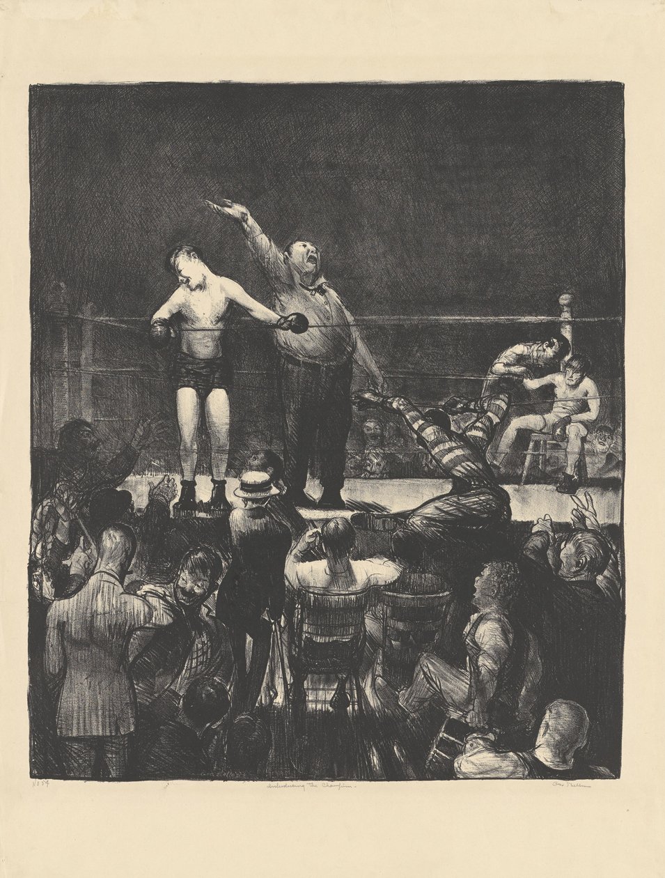 Introduktion av mästaren, 1916. av George Wesley Bellows