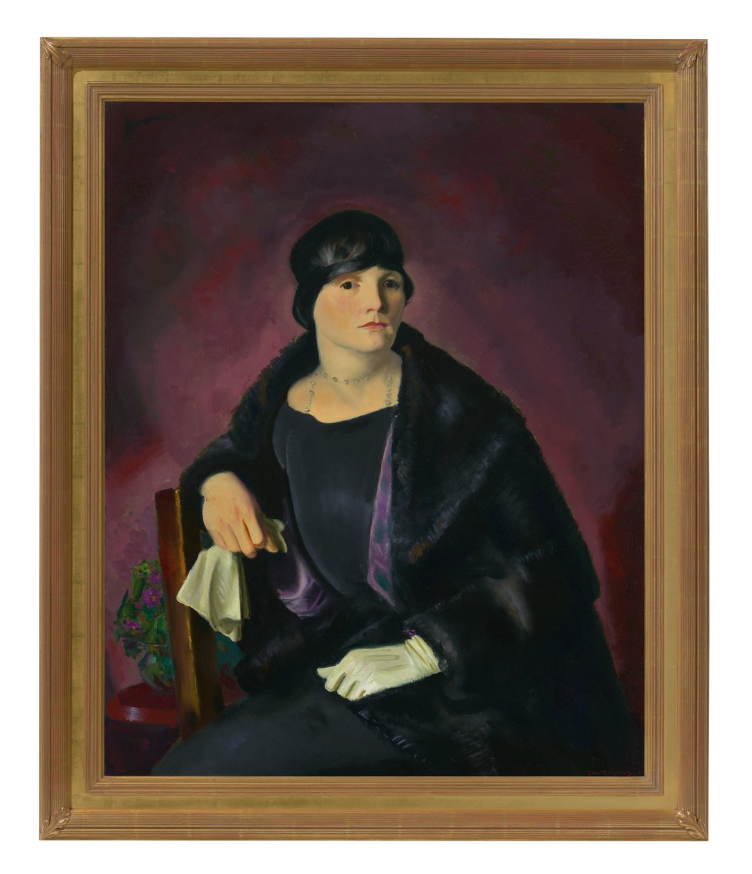 Porträtt av Mrs Walter Richter (olja på duk) av George Wesley Bellows