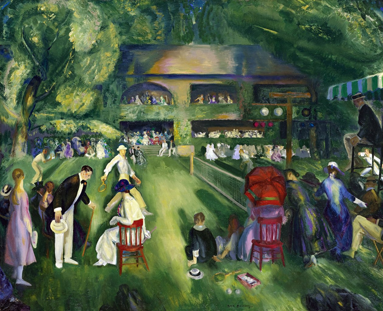 Realism: Tennis at Newport par Bellows, George (1882-1925) av George Wesley Bellows