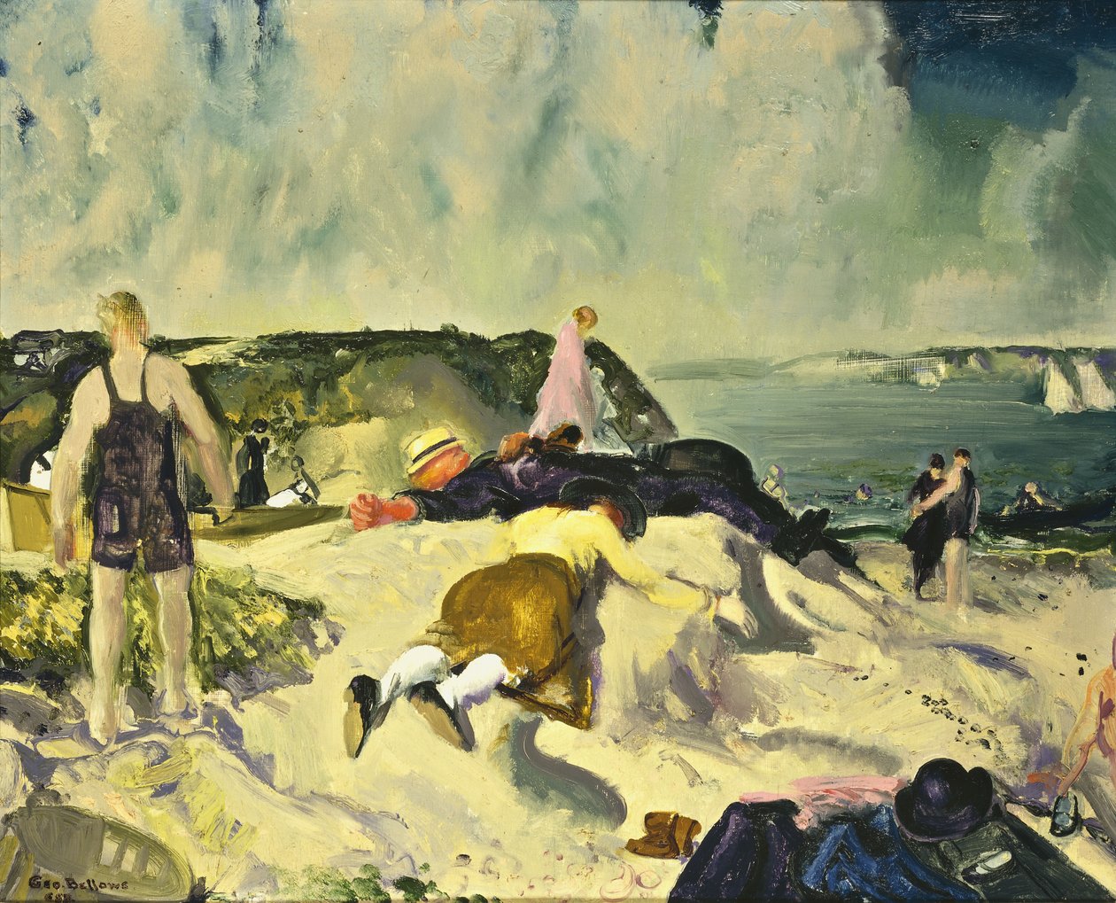 The Beach, Newport, ca 1919 av George Wesley Bellows