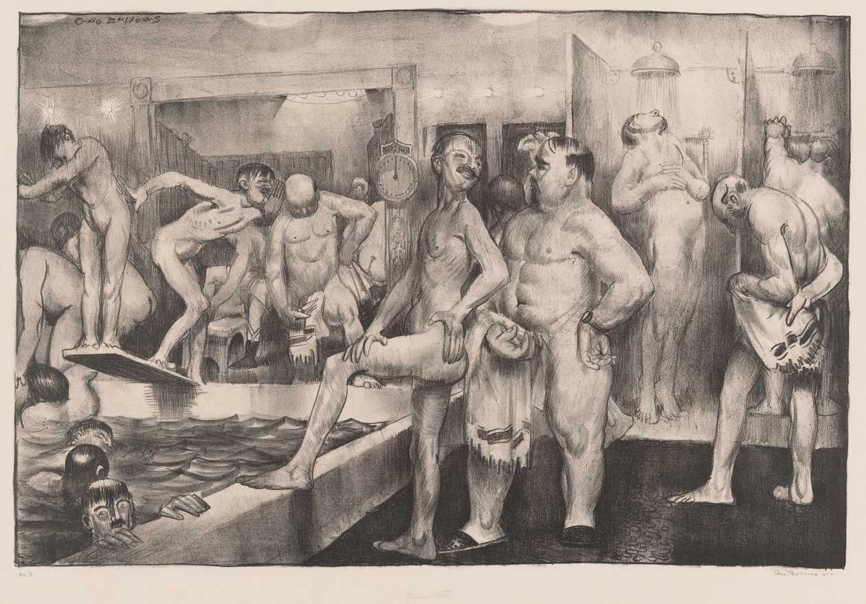 Duschbadet, 1917. av George Wesley Bellows