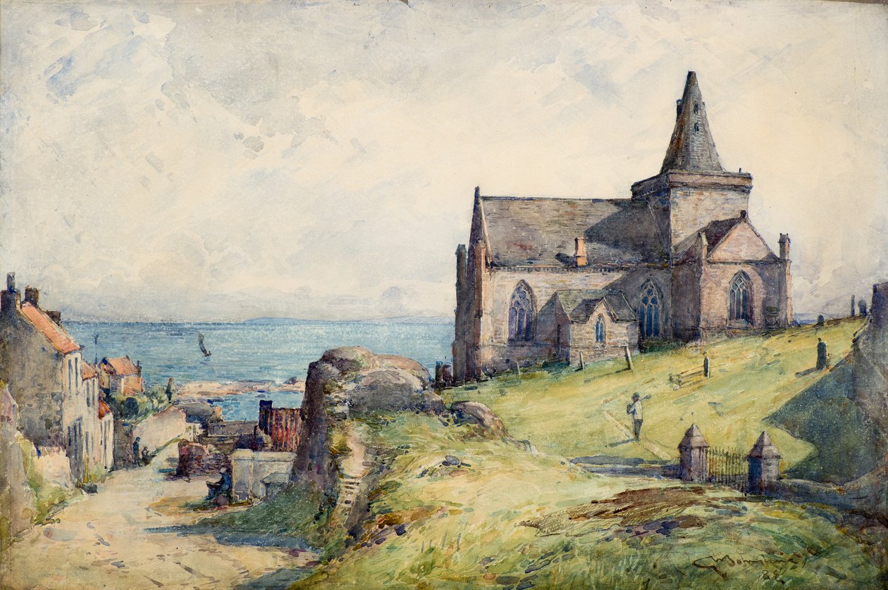 St Monance, ca 1883 (akvarell) av George Whitton Johnstone