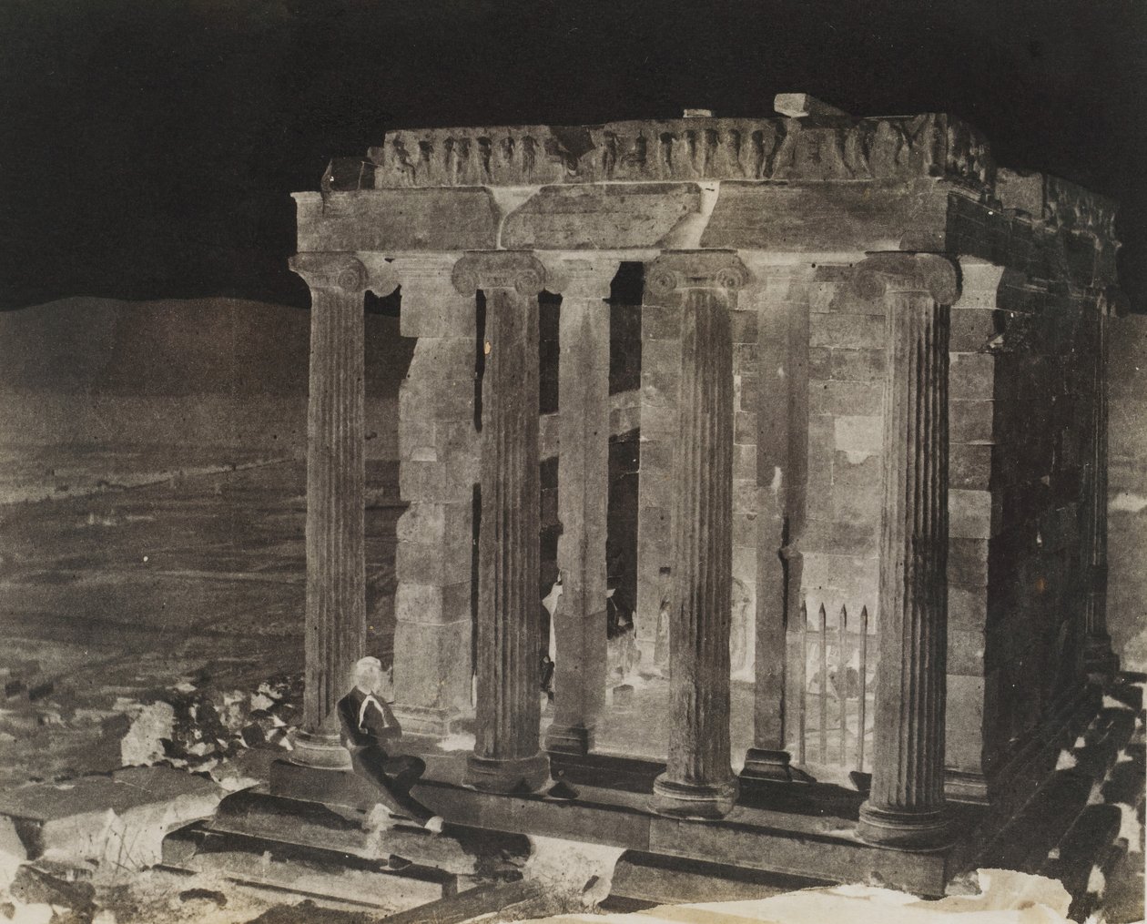 Temple of Wingless Victory, nyligen restaurerad, 1848. av George Wilson Bridges