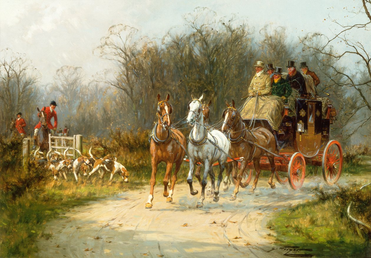 En novembermorgon (olja på duk) av George Wright