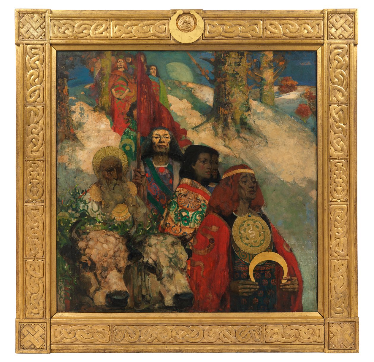 Druiderna - Att föra in misteln av George and Hornel Edward A. (1864 1933) Henry