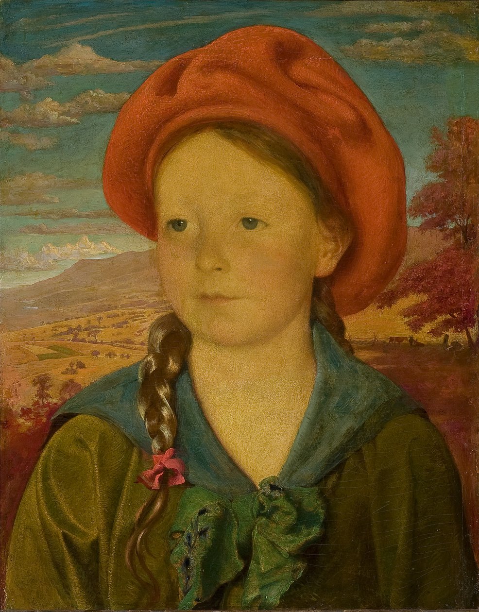 Porträtt av en ung flicka (Olivia Cauldwell), 1920 av George de Forest Brush or Brusch