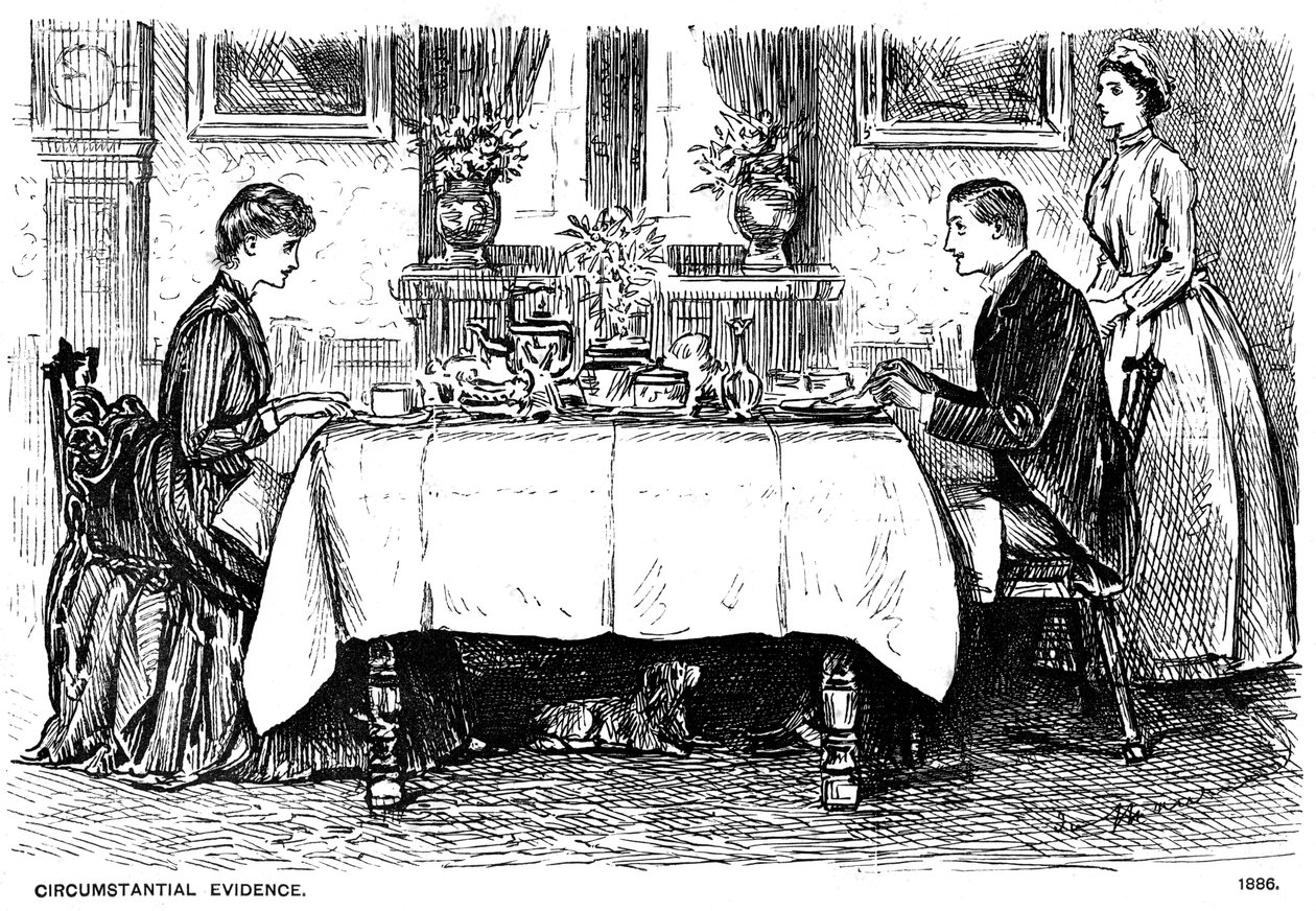 Omständighetsbevis, 1886 1891 av George du Maurier