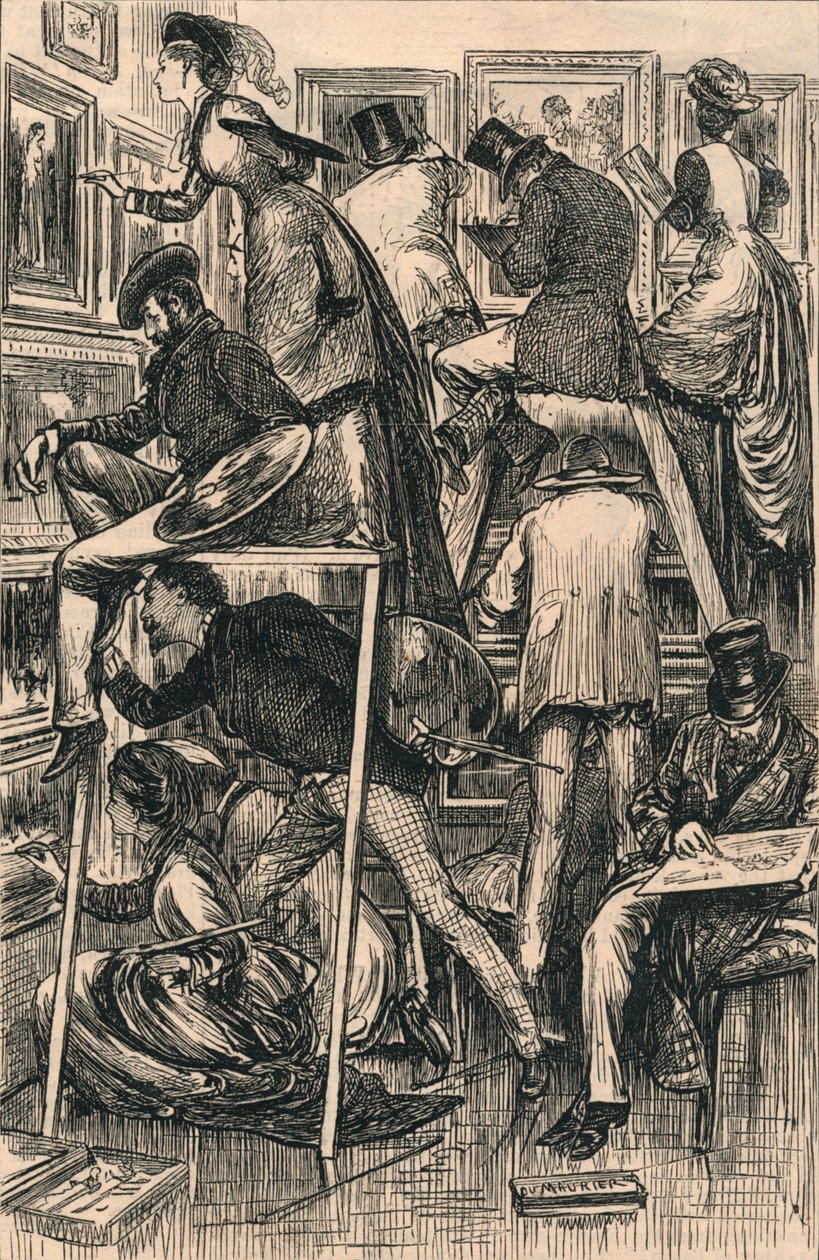 Varnishing Day vid Royal Academy, 1877 av George du Maurier