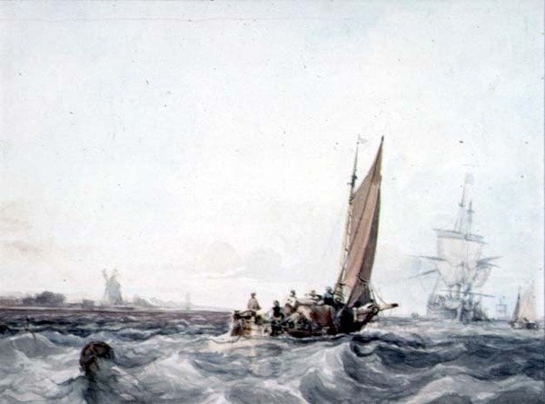Havslandskap av George the Elder Chambers