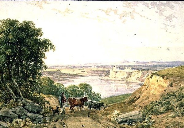 Landskap med boskap av George the Younger Barret