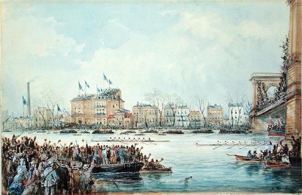 Oxford och Cambridge Boat Race av George the Younger Chambers