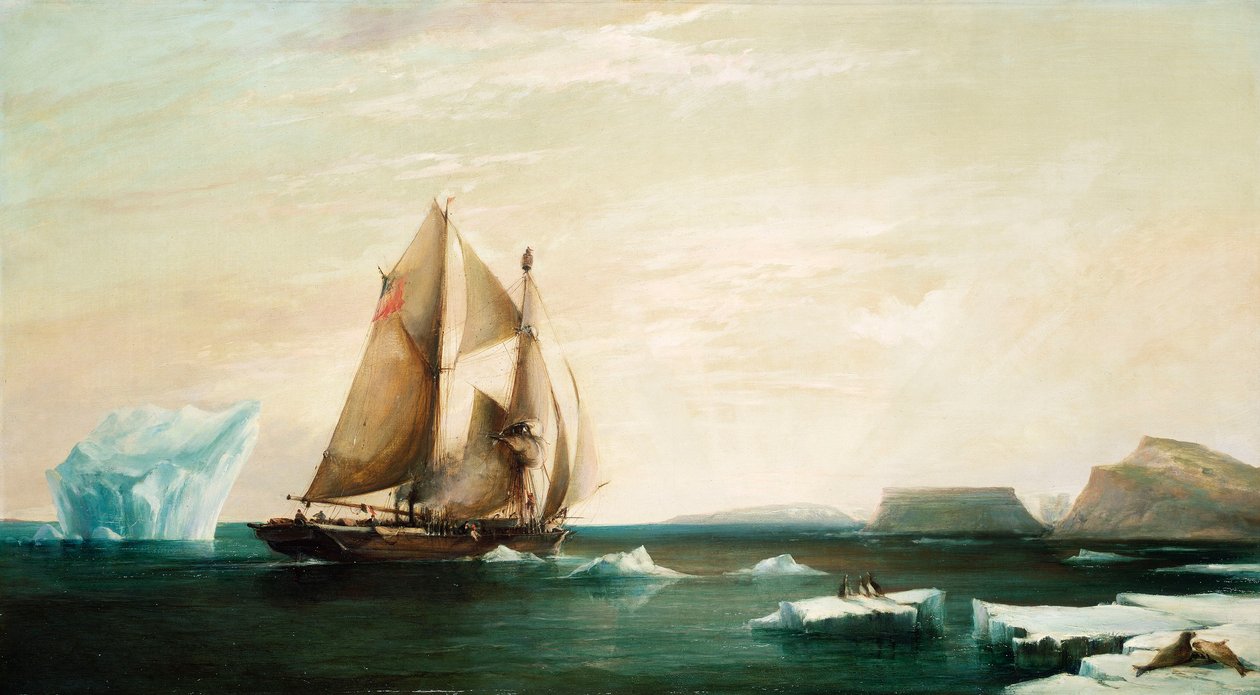 Yachten "Isabel" på den första resan in i Smith Sound av George the Younger Chambers