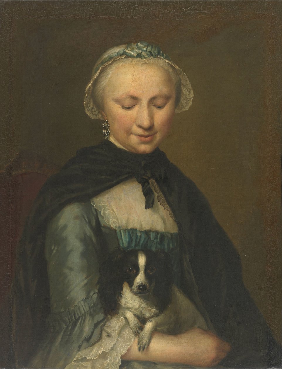 Porträtt av Antoinette Métayer, äldsta syster till Louis Métayer av George van der Mijn