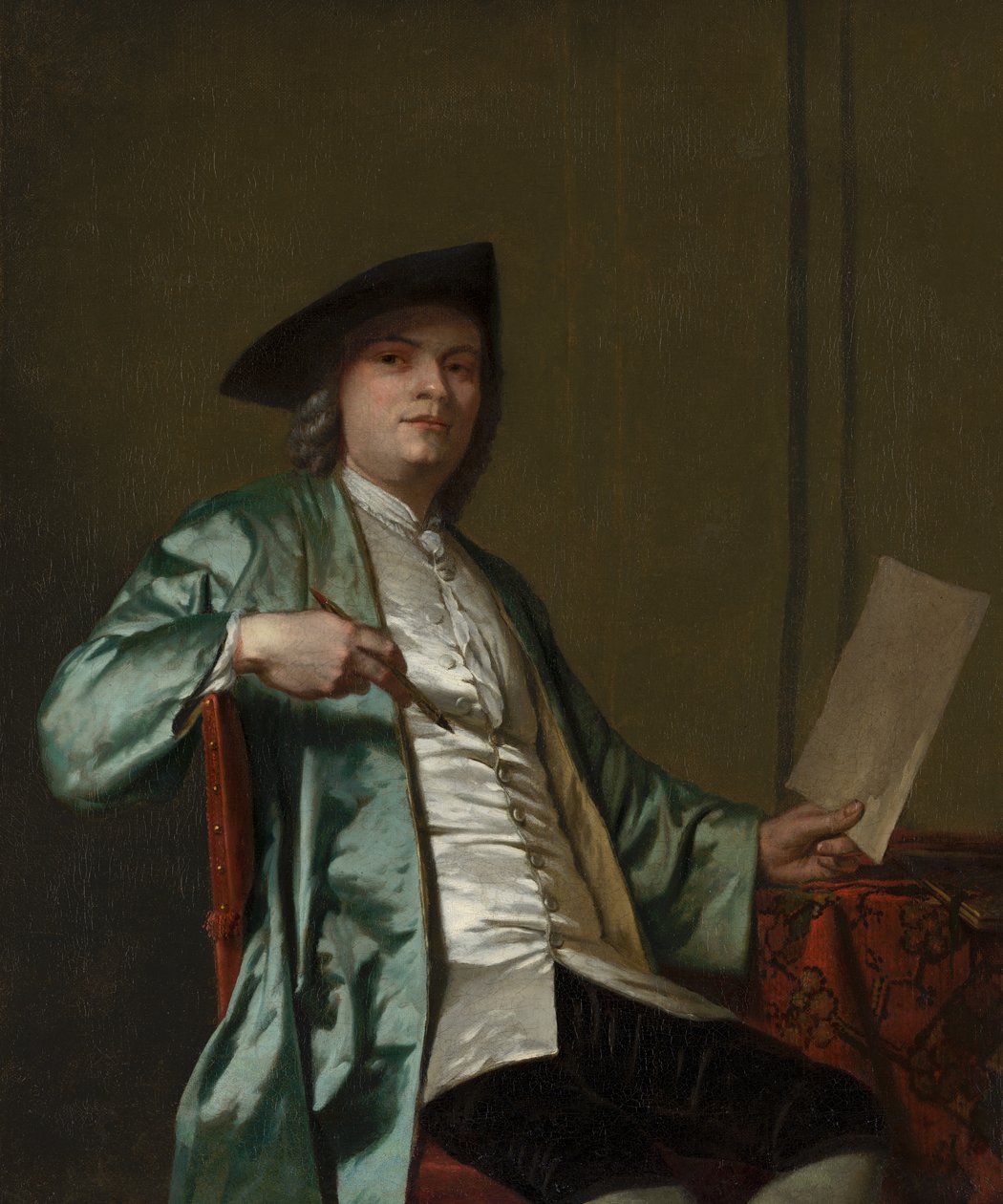 Porträtt av Cornelis Ploos van Amstel, ca 1758 av George van der Mijn