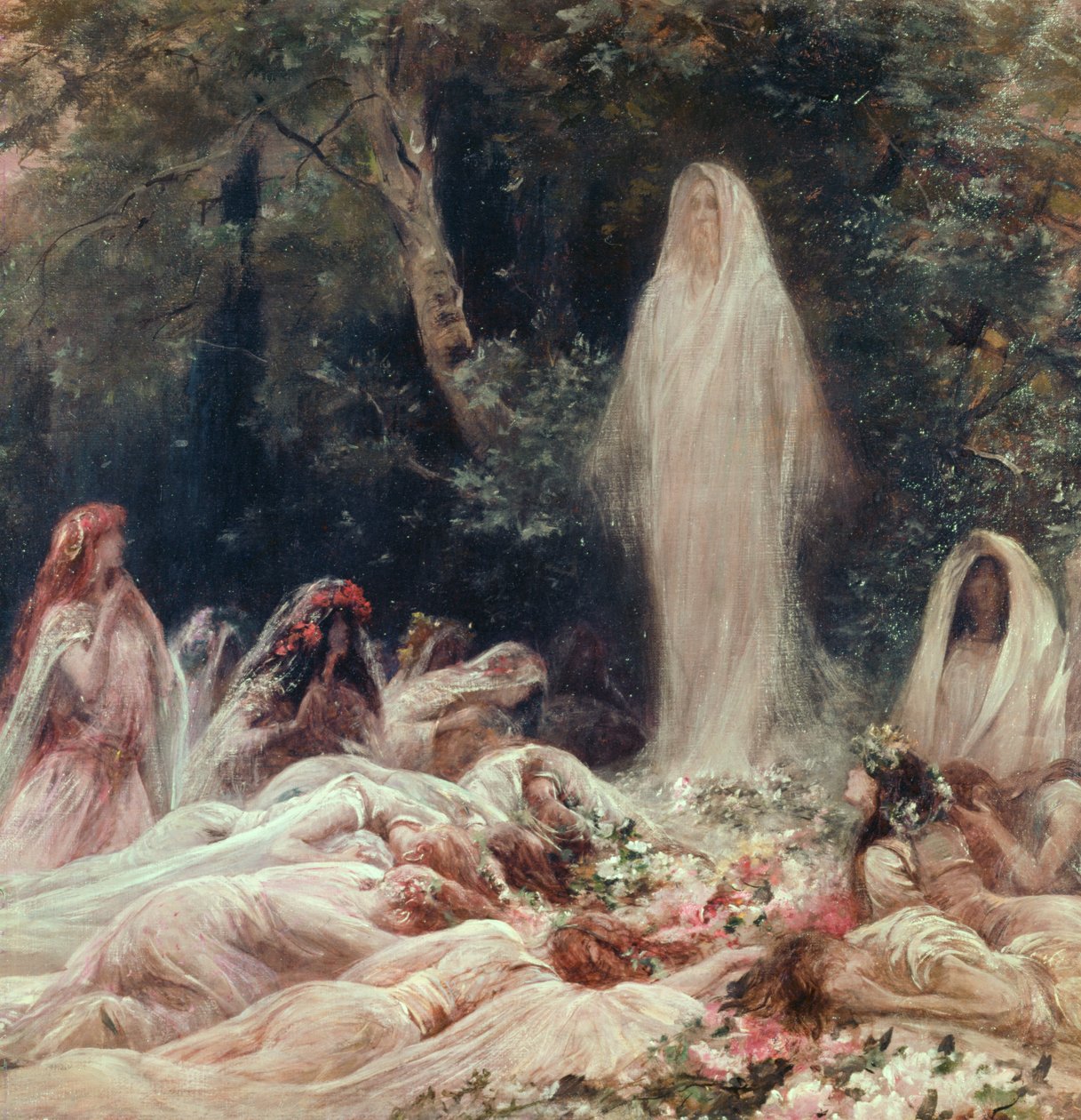 Apparition, illustration till ett litterärt verk av Edmond Rostand (1868-1918) av Georges Clairin
