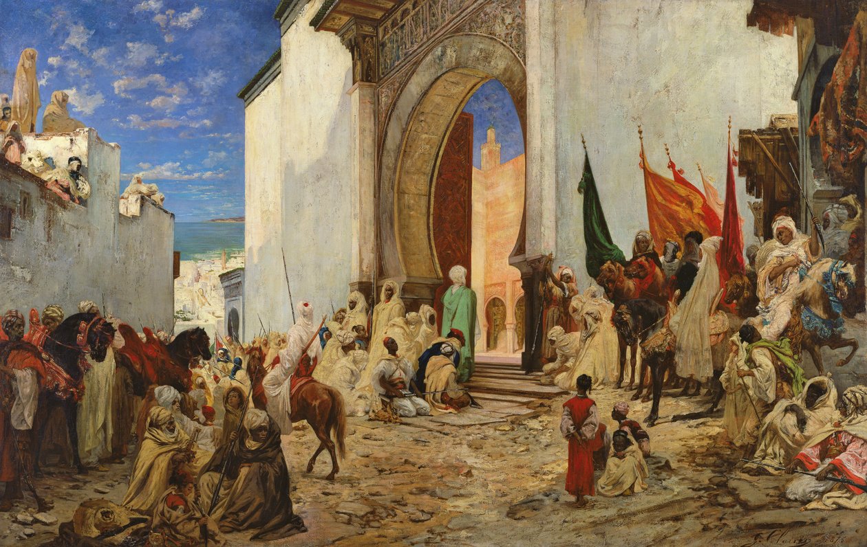 Sharif av Ouezzanes inträde i moskén, 1876 av Georges Clairin