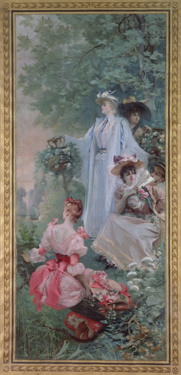 Fete champetre nära Paris, 1891 av Georges Clairin