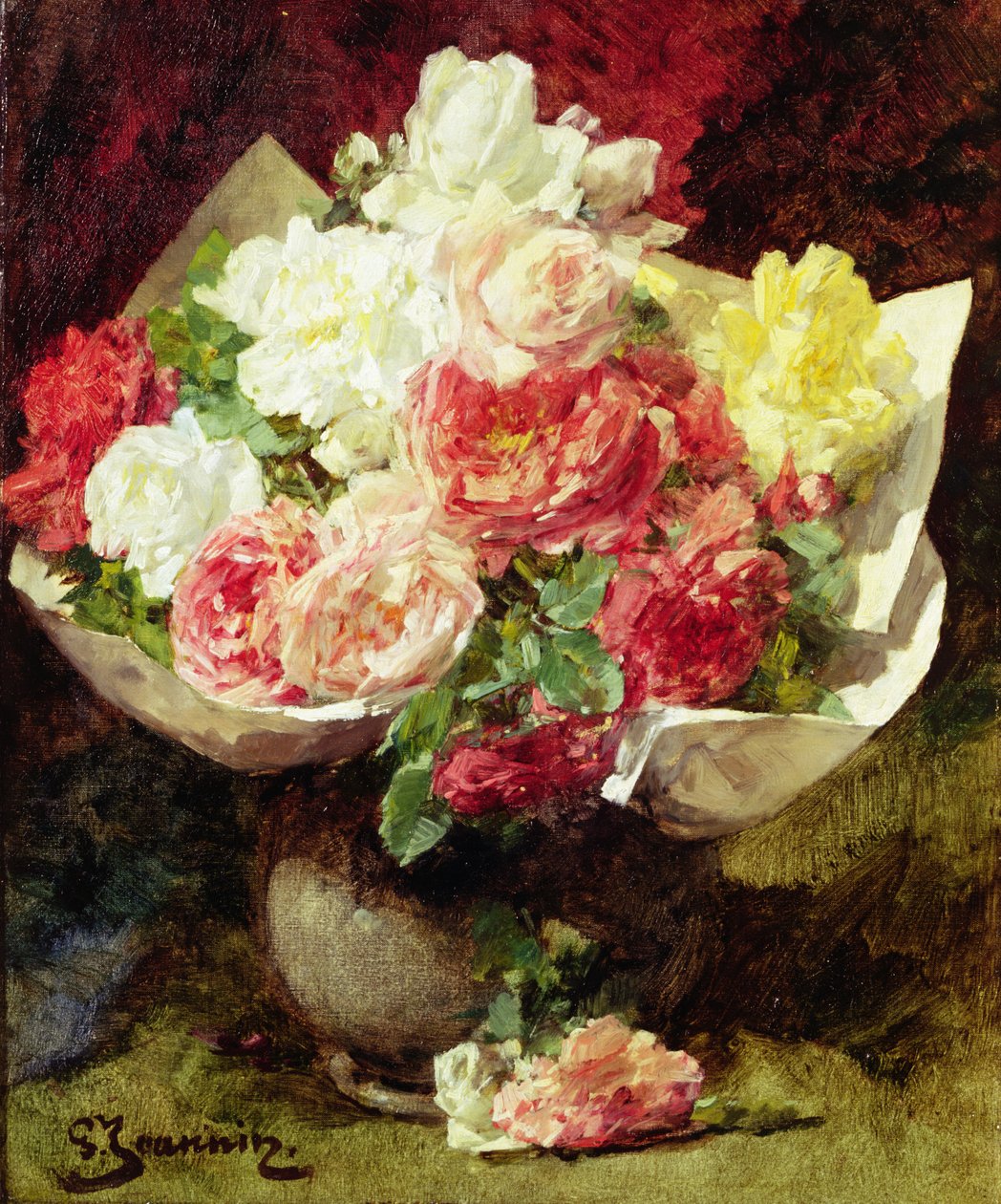 Blommor i en vas av Georges Jeannin