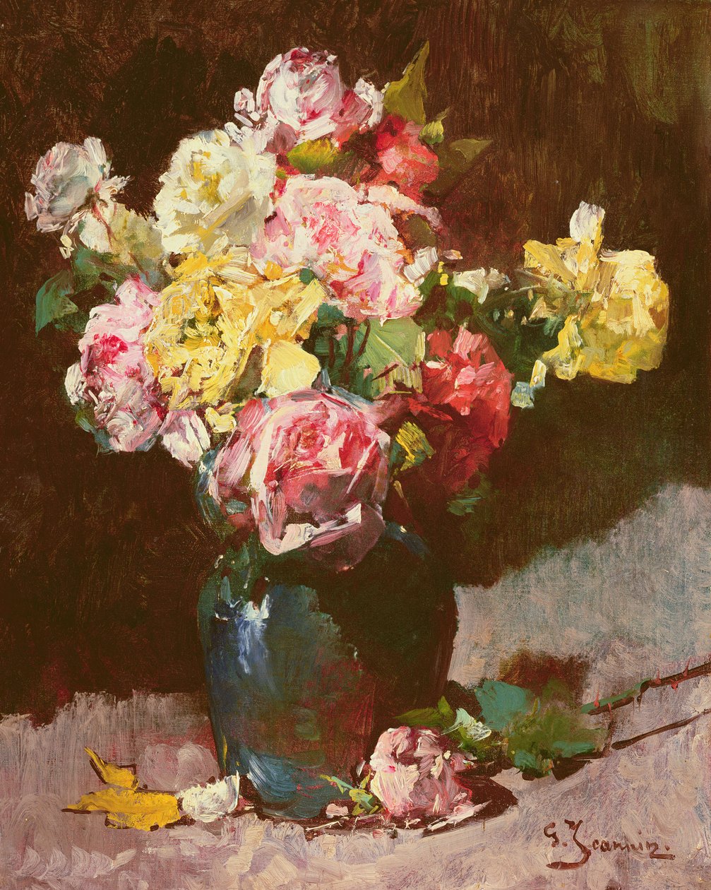 Vas med blommor av Georges Jeannin