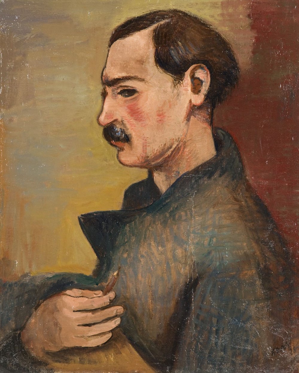  Portrat des Malers UtrillonFrancais : Portrait de Maurice UtrillonCestina: Portret malire Utrillan  av Georges Karpeles