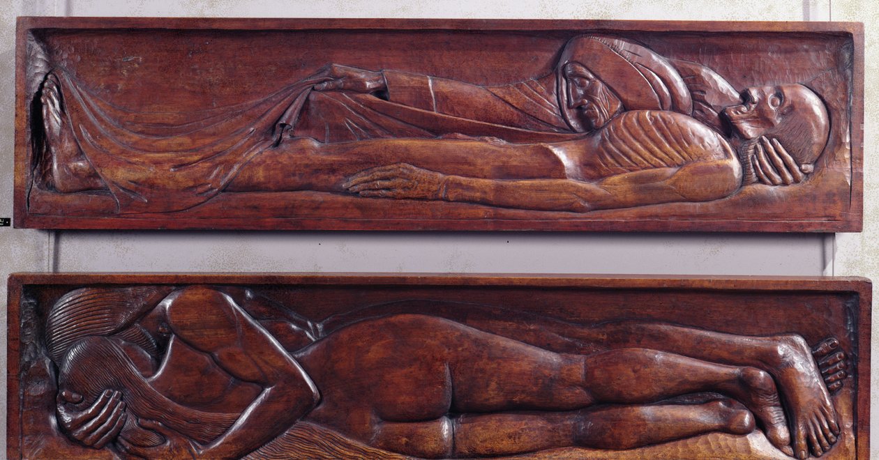 Död, sängpanel i trä, 1894-96 (trä) av Georges Lacombe